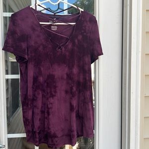 Soft & sexy American Eagle XL like new. Tie die maroon.  Lace v-neck.